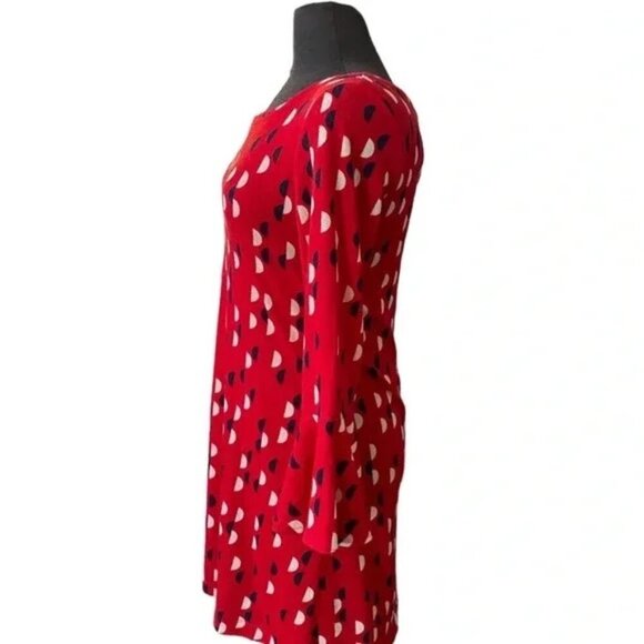 MAEVE by anthropologie  RED Mini  Dress  Long Flounce Sleeves X Small - Picture 5 of 9